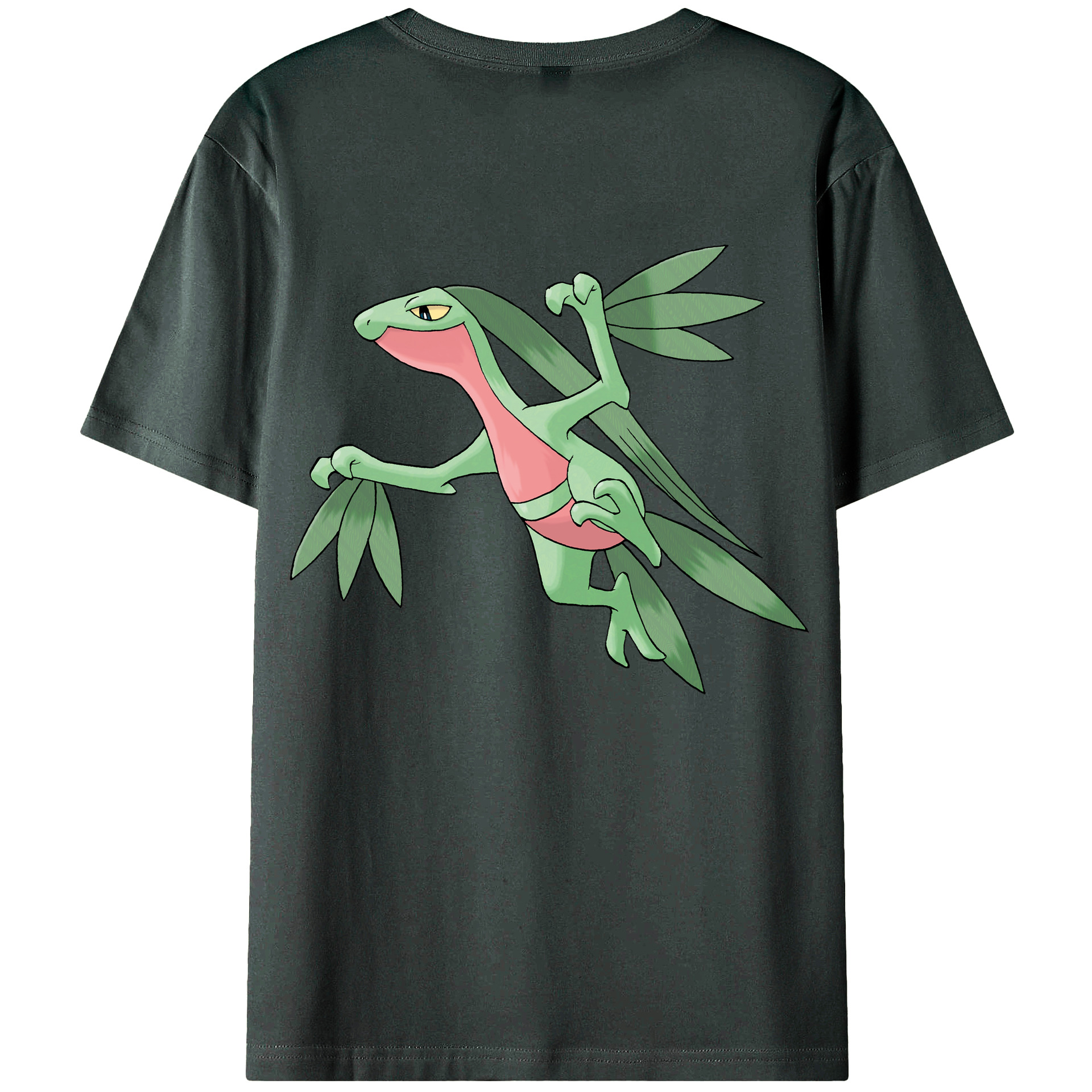 （画像用） ポケットモンスター Pokémon 綿100％ メンズ半袖Tシャツ（バックプリント） 通気性
